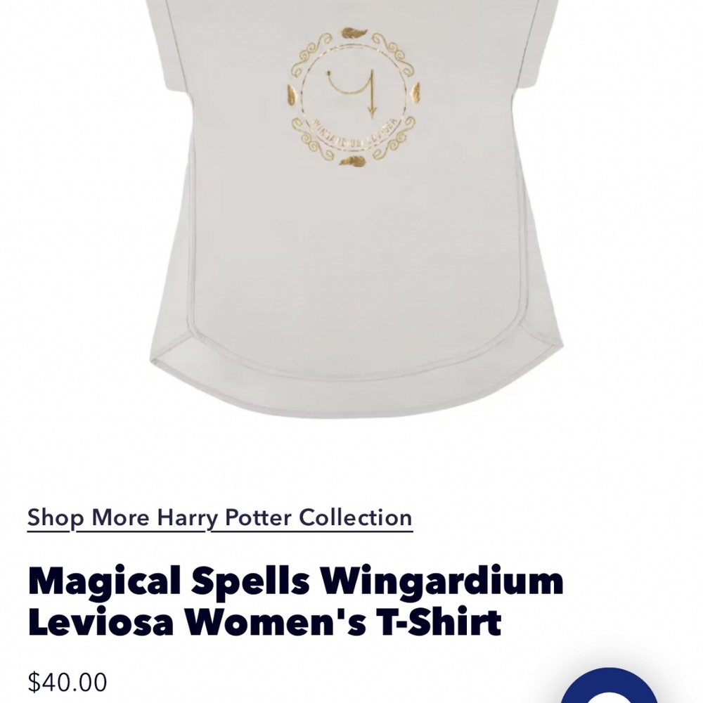 NWOT Universal Studios Magical Spells Wingardium Leviosa Women's T-Shirt - Picture 7 of 7